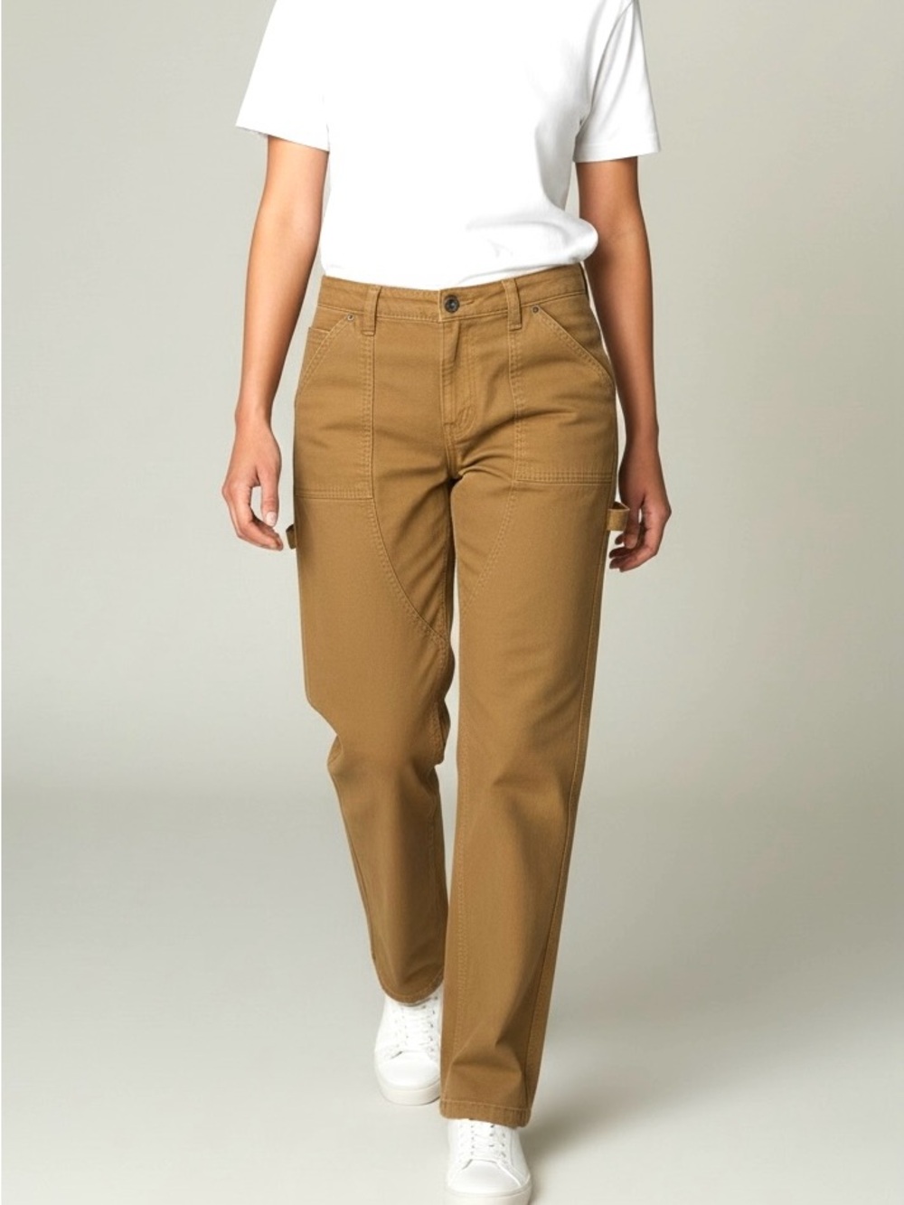Duluth Trading Women Fire Hose Curve Setter Straight Leg Cargo Work Pants 14/29